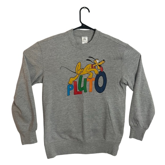 Vintage Gray Disney Pluto Print and Embroidered Crewneck Unisex S - Picture 1 of 6